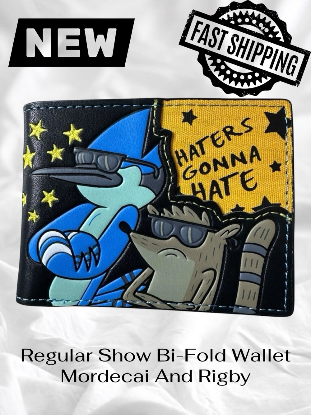 NEW Regular Show Bi-Fold Wallet Mordecai And Rigby FAST SHIPPING